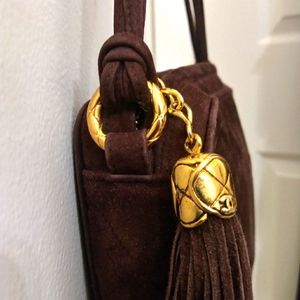 Vintage Chanel Fringe"camera bag" purse